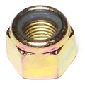 Midwest Fastener Nylon Insert Lock Nut, 3/8"-24, Steel, Grade 8, Yellow Zinc, 8 PK 76272